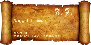 Nagy Filemon névjegykártya
